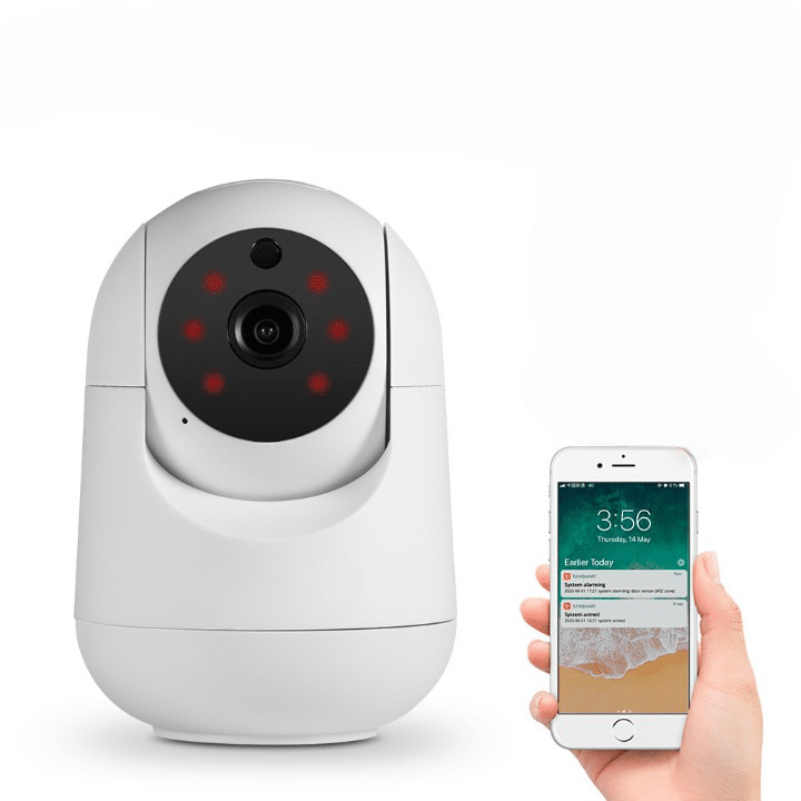 Caméra Surveillance WiFi Intérieure, 360° Caméra sans Fil 3MP pour  Bébé/Animal/Maison, AI Détection