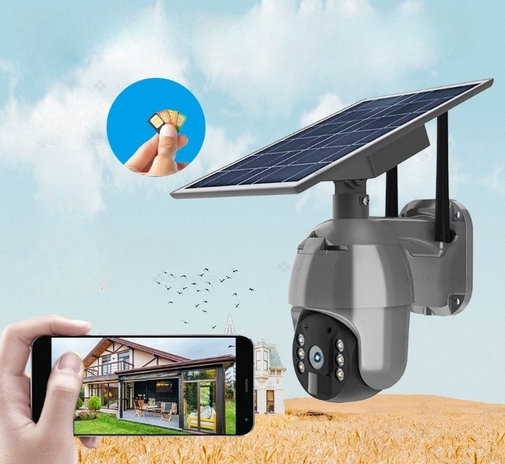 Caméra de Surveillance Solaire WiFi autonome